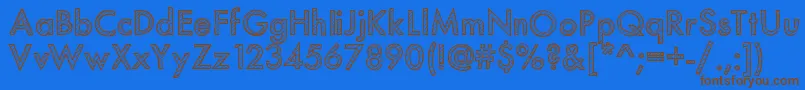 Mixstriped Font – Brown Fonts on Blue Background