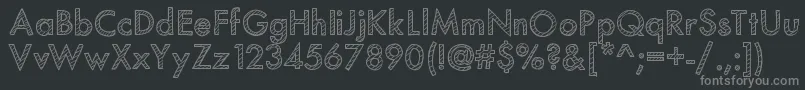 Mixstriped Font – Gray Fonts on Black Background