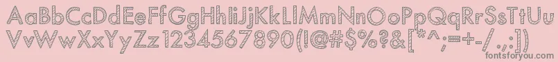 Mixstriped Font – Gray Fonts on Pink Background
