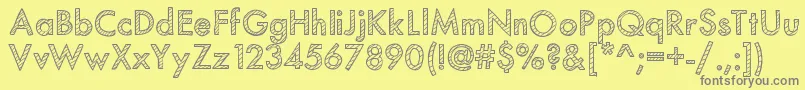 Mixstriped Font – Gray Fonts on Yellow Background