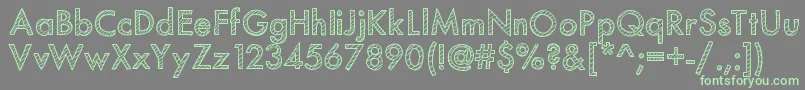 Mixstriped Font – Green Fonts on Gray Background