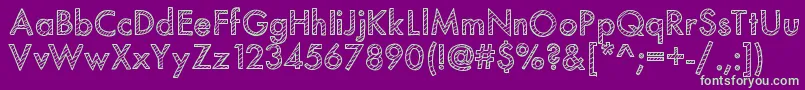 Mixstriped Font – Green Fonts on Purple Background