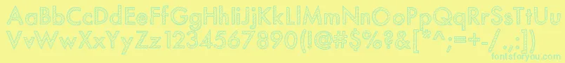 Mixstriped Font – Green Fonts on Yellow Background