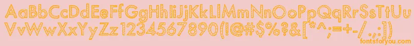 Mixstriped Font – Orange Fonts on Pink Background