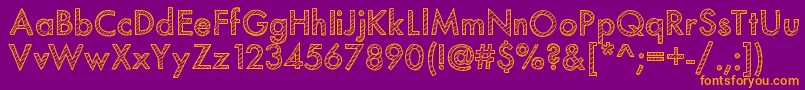 Mixstriped Font – Orange Fonts on Purple Background