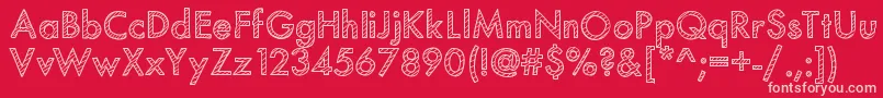 Mixstriped Font – Pink Fonts on Red Background