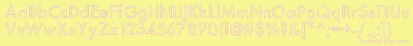 Mixstriped Font – Pink Fonts on Yellow Background