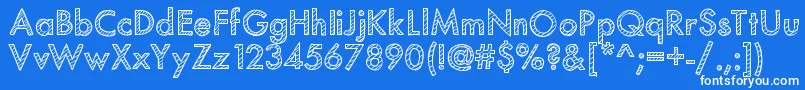 Mixstriped Font – White Fonts on Blue Background