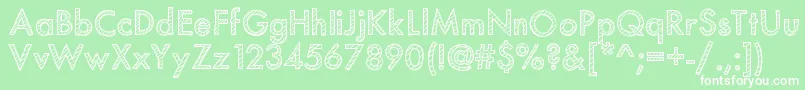 Mixstriped Font – White Fonts on Green Background