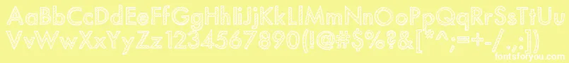 Mixstriped Font – White Fonts on Yellow Background