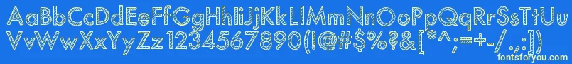 Mixstriped Font – Yellow Fonts on Blue Background