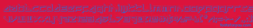 deltaray3d Font – Blue Fonts on Red Background