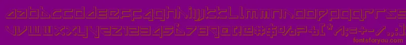 deltaray3d Font – Brown Fonts on Purple Background