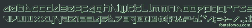 deltaray3d Font – Green Fonts on Black Background