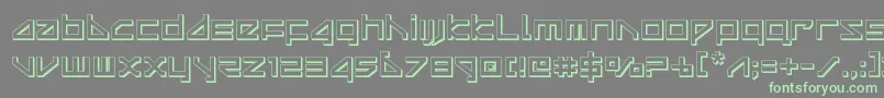 Шрифт deltaray3d – зелёные шрифты на сером фоне