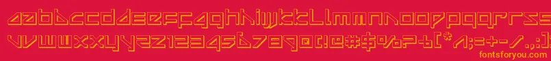 deltaray3d Font – Orange Fonts on Red Background