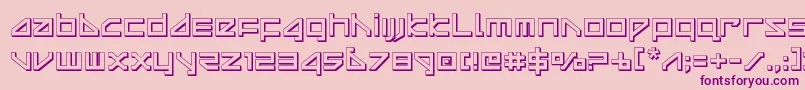 deltaray3d Font – Purple Fonts on Pink Background