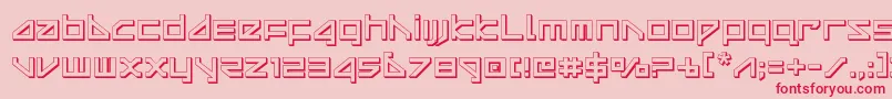 deltaray3d Font – Red Fonts on Pink Background