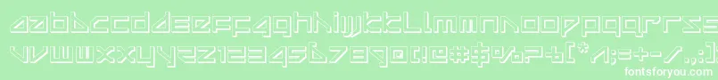 deltaray3d Font – White Fonts on Green Background