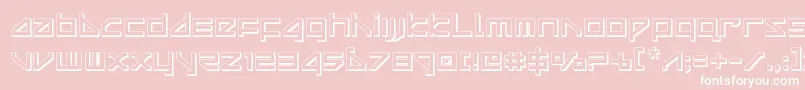 deltaray3d Font – White Fonts on Pink Background