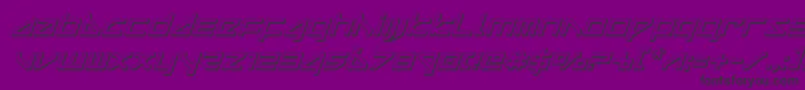 deltaray3dital Font – Black Fonts on Purple Background