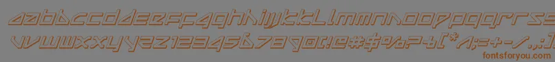 deltaray3dital Font – Brown Fonts on Gray Background