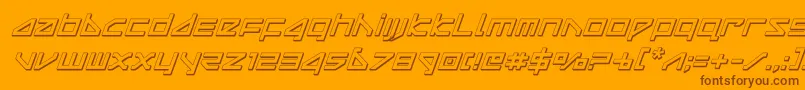deltaray3dital Font – Brown Fonts on Orange Background