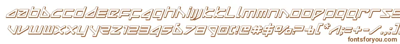 Шрифт deltaray3dital – коричневые шрифты на белом фоне