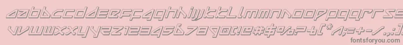 deltaray3dital Font – Gray Fonts on Pink Background