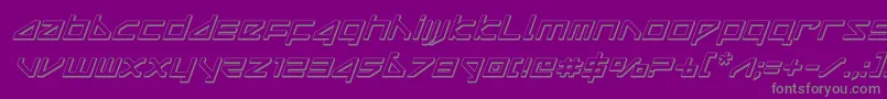 fuente deltaray3dital – Fuentes Grises Sobre Fondo Morado