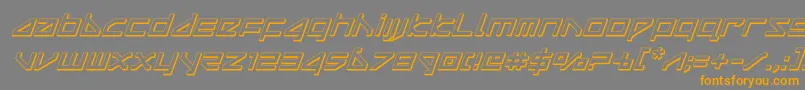 deltaray3dital Font – Orange Fonts on Gray Background