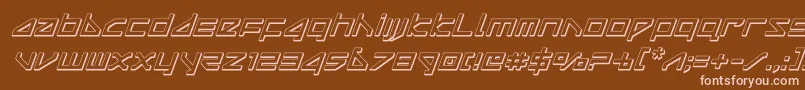 deltaray3dital Font – Pink Fonts on Brown Background