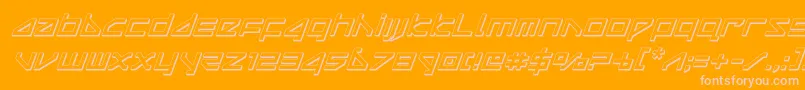 deltaray3dital Font – Pink Fonts on Orange Background