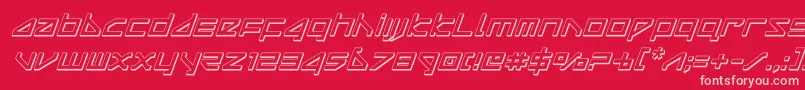 deltaray3dital Font – Pink Fonts on Red Background