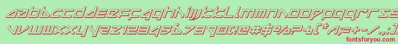 deltaray3dital Font – Red Fonts on Green Background