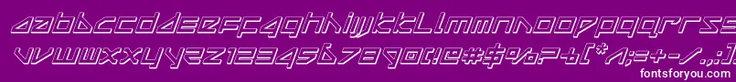 deltaray3dital Font – White Fonts on Purple Background