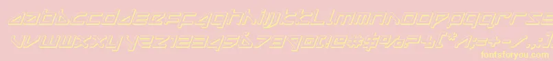 deltaray3dital-Schriftart – Gelbe Schriften auf rosa Hintergrund