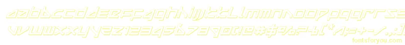Шрифт deltaray3dital – жёлтые шрифты