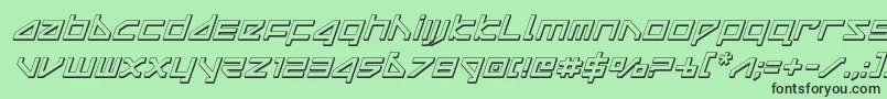 deltaray3dital Font – Black Fonts on Green Background