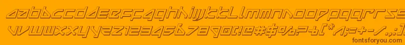 deltaray3dital Font – Brown Fonts on Orange Background
