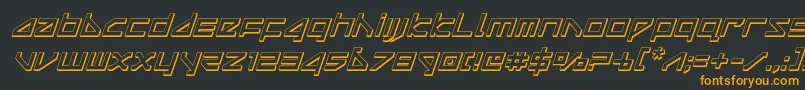 deltaray3dital Font – Orange Fonts on Black Background