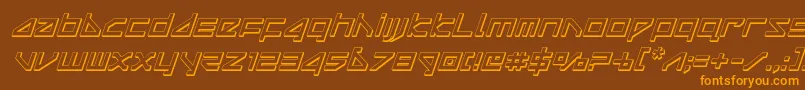 deltaray3dital Font – Orange Fonts on Brown Background