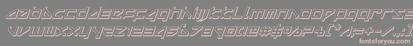 deltaray3dital Font – Pink Fonts on Gray Background