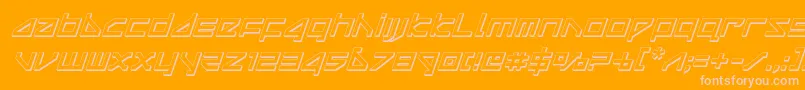 deltaray3dital Font – Pink Fonts on Orange Background