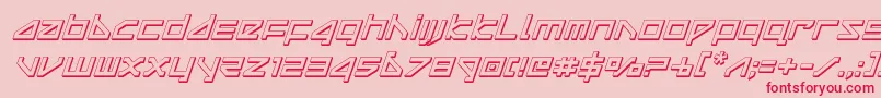 deltaray3dital Font – Red Fonts on Pink Background
