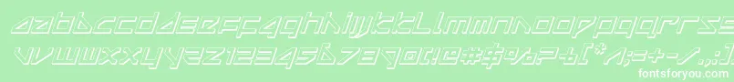 deltaray3dital Font – White Fonts on Green Background