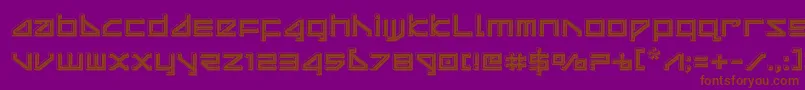 deltaraybevel Font – Brown Fonts on Purple Background