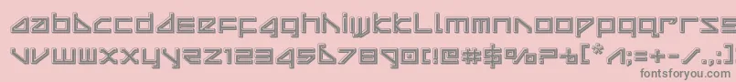 deltaraybevel Font – Gray Fonts on Pink Background