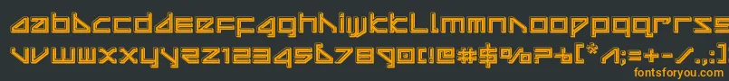 deltaraybevel-Schriftart – Orangefarbene Schriften auf schwarzem Hintergrund