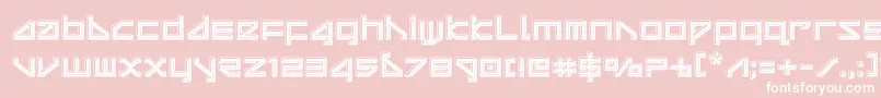 Fonte deltaraybevel – fontes brancas em um fundo rosa